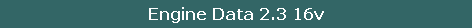 Engine Data 2.3 16v