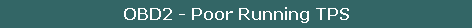 OBD2 - Poor Running TPS