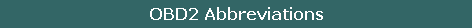 OBD2 Abbreviations